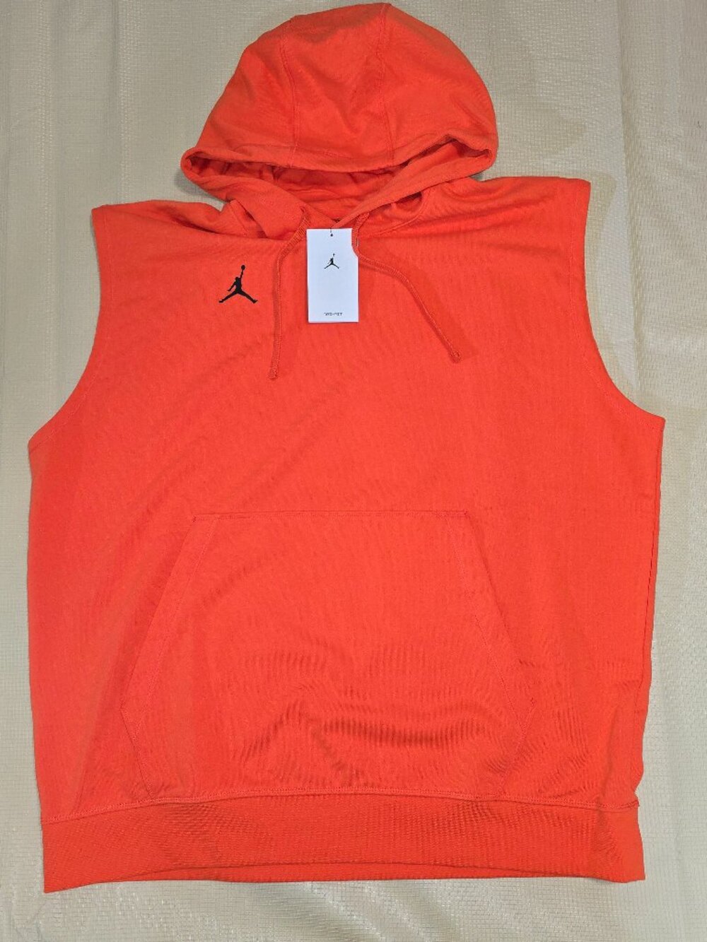 Nike Air Jordan Jumpman Sleeveless Hoodie DQ7946-813 Size XL Orange